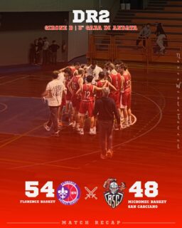 𝐃𝐑𝟐, 𝐠𝐢𝐫𝐨𝐧𝐞 𝐁 - 𝟑ª 𝐠𝐚𝐫𝐚 𝐝𝐢 𝐚𝐧𝐝𝐚𝐭𝐚
𝐅𝐥𝐨𝐫𝐞𝐧𝐜𝐞 𝐁𝐚𝐬𝐤𝐞𝐭 𝐯𝐬 𝐌𝐢𝐜𝐫𝐨𝐦𝐞𝐜 𝐒𝐚𝐧 𝐂𝐚𝐬𝐜𝐢𝐚𝐧𝐨: 𝟓𝟒 - 𝟒𝟖

Gran bella partita al Pala S. Marcellino, dove va in scena un match punto a punto per quasi tutti i quaranta minuti di gara, che i nostri avversari risolvono a loro favore a una manciata di secondi dalla fine.

𝐈𝐥 𝐜𝐨𝐦𝐦𝐞𝐧𝐭𝐨 𝐝𝐢 𝐂𝐨𝐚𝐜𝐡 𝐏𝐢𝐬𝐭𝐨𝐥𝐞𝐬𝐢:
Partita molto intensa e molto “maschia”, ma corretta. Comincio a pensare che giocare in trasferta e vincere fuori casa in questo girone non sarà facile per nessuno.

Detto questo, siamo partiti sotto ritmo con qualche errore di troppo, ma siamo stati bravi a restare aggrappati alla partita con i tiri liberi, per poi salire di intensità.

La partita è poi stata punto a punto per 40 minuti, per poi decidersi “in volata”, quando Florence è stata più precisa e cinica nei momenti decisivi, meritando la vittoria.

Peccato per le nostre pessime percentuali al tiro e per un po’ di superficialità e disattenzione nei momenti chiave del match.

Da oggi si riparte facendo tesoro degli errori fatti, da non ripetere già domenica prossima in casa contro Liberi e Forti.

#NeverWasteTalent