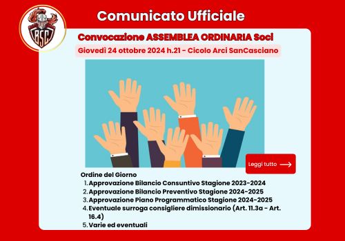 Convocazione assemblea ordinaria soci