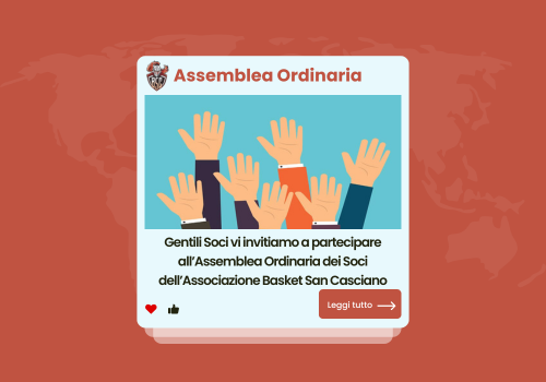 Convocazione Assemblea Ordinaria Basket San Casciano – 21 Novembre 2024