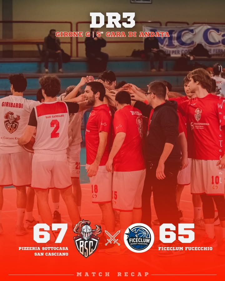 Pizzeria Sottocasa San Casciano vs Ficeclum Fucecchio (d.t.s.): 67 – 65