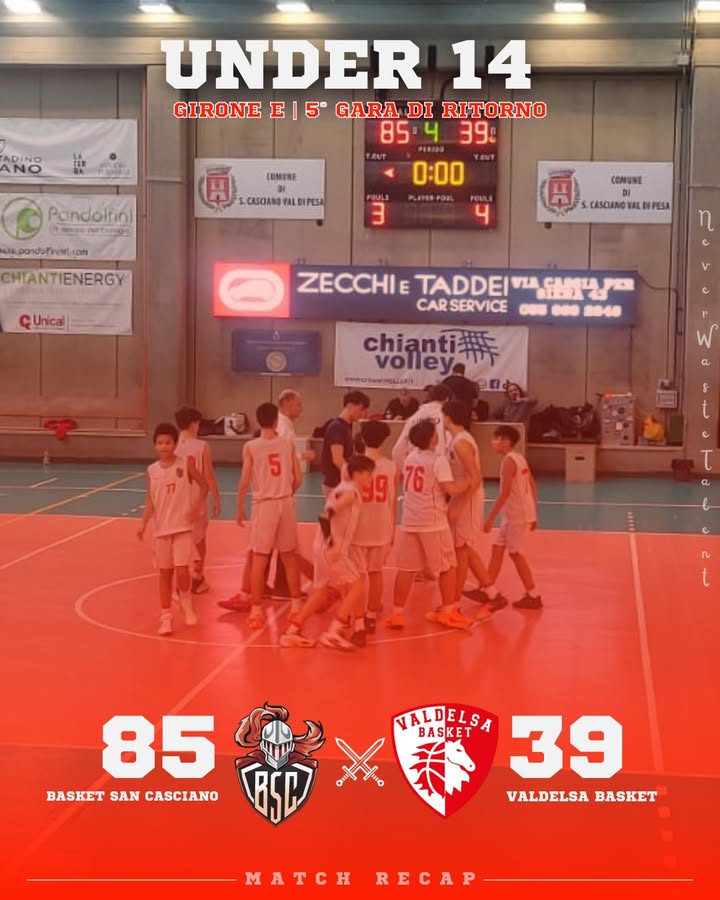 Basket San Casciano vs Valdelsa Basket: 85 – 39.