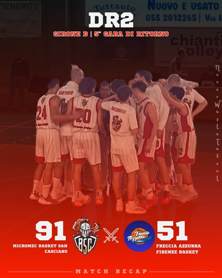 Micromec San Casciano vs Freccia Azzurra Firenze Basket: 91 – 51