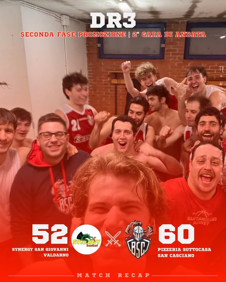 Synergy San Giovanni Valdarno vs Pizzeria Sottocasa San Casciano: 52 – 60 (d.t.s)
