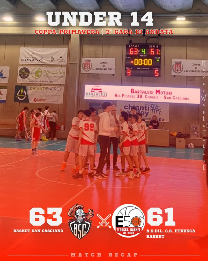 Basket San Casciano vs Etrusca Basket: 63 โ 61