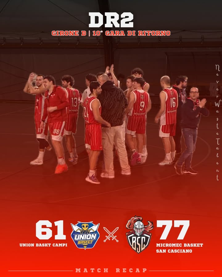 Union Basket Campi vs Micromec San Casciano: 61 – 77.