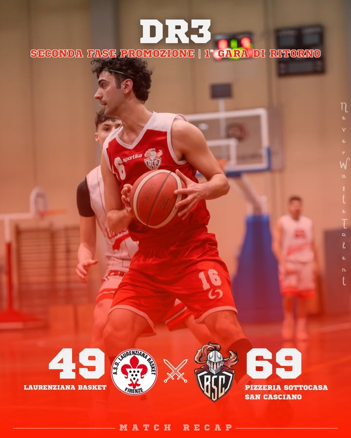 Laurenziana Basket vs Pizzeria Sottocasa San Casciano: 49 – 69