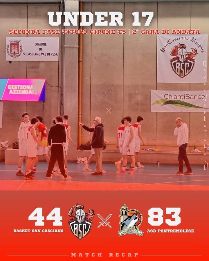Basket San Casciano vs ASD Pontremolese: 44 – 83