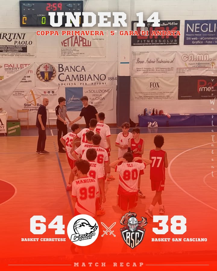 Basket Cerretese vs Basket San Casciano: 64 – 38