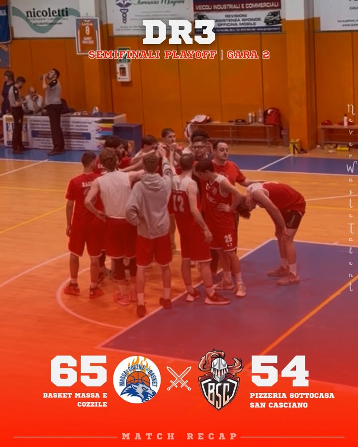 Massa e Cozzile vs Pizzeria Sottocasa San Casciano: 65 – 54